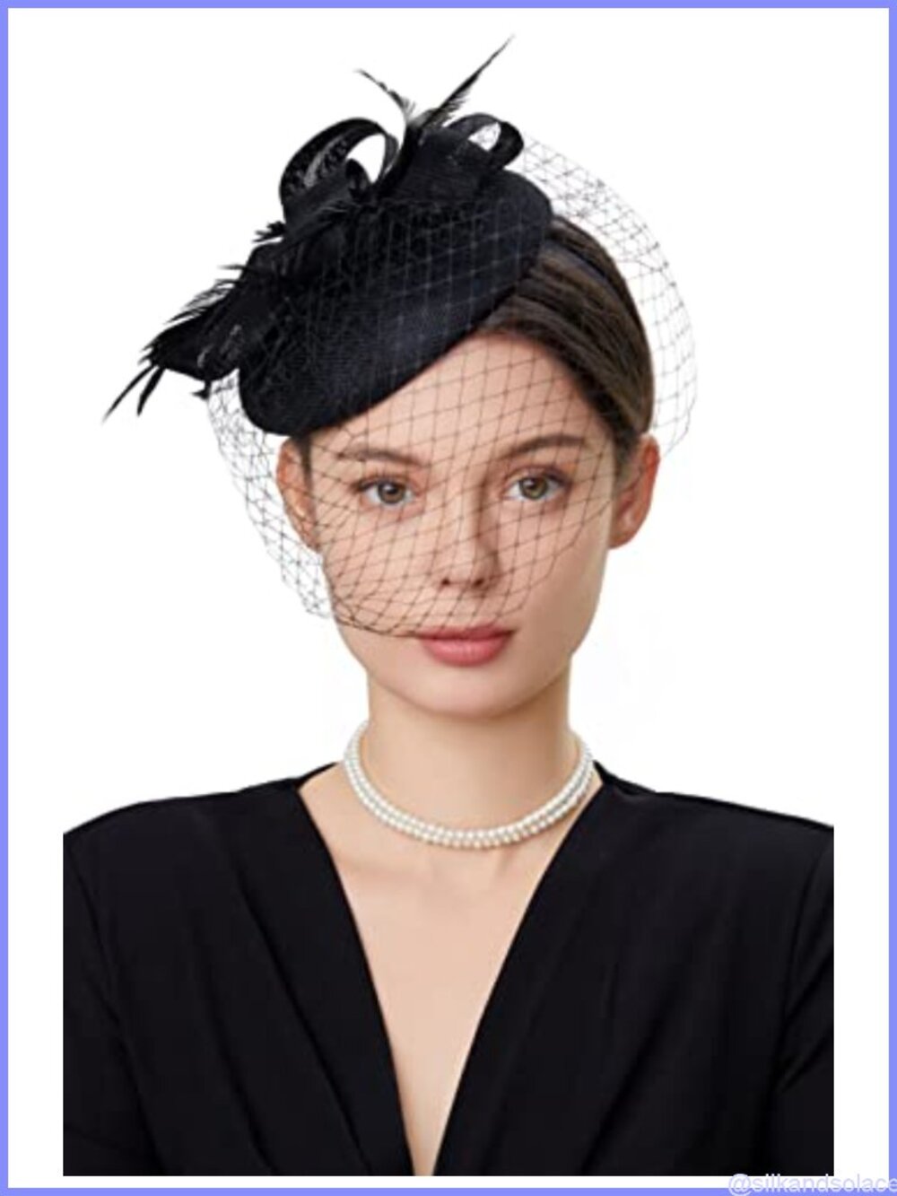 Mesh Organza Feather Fascinator Hat Pillbox Veil Headband Tea Party Derby